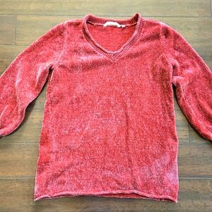 Soft Sorroundings Women's Chenille v-neck sweater